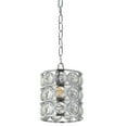 thumbnail image 6 of Bethel Chrome Metal Frame Single Pendant Light With Clear Magnifying Glass, 6 of 6