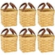 thumbnail image 2 of cestas tejidas de madera con asas, cestas de almacenamiento de mimbre de madera vacías, cestas de picnic vacías tejidas decorativas, cestas de flores tejidas como recuerdos, regalos, arte floral, 2 of 7