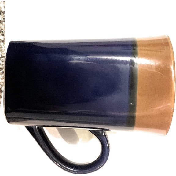 Royal Norfolk Blue/Brown  Coffee Mugs Dinnerware Cups - Set of 4 (Blue & Brown)