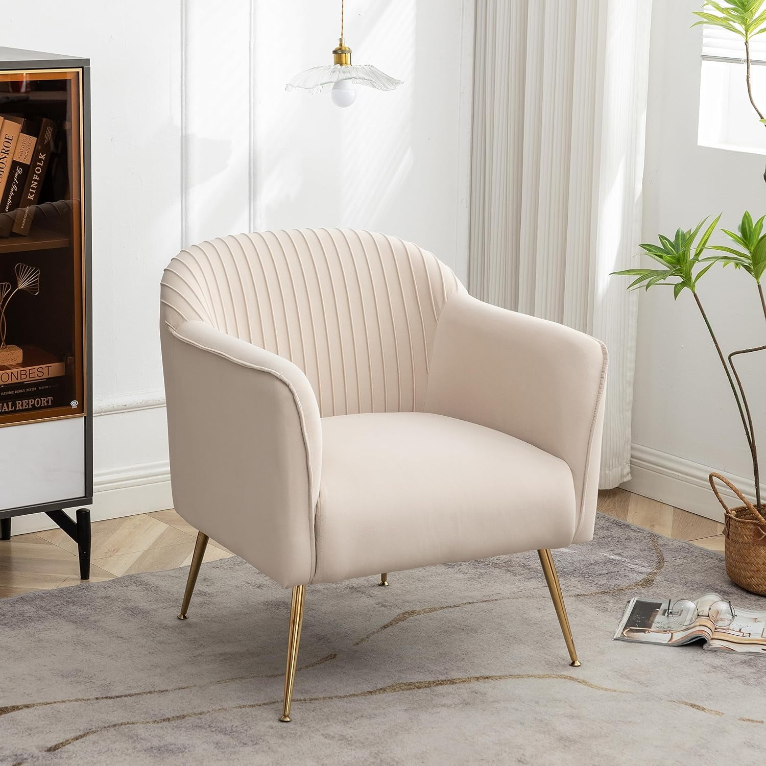 US Pride Furniture Contemporary Velvet Accent Chairs for Living