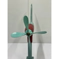 thumbnail image 7 of Refurbish Ship Marine Antique Old Aluminum Metal Fiber Body Blue Anemometer Fan, 7 of 7