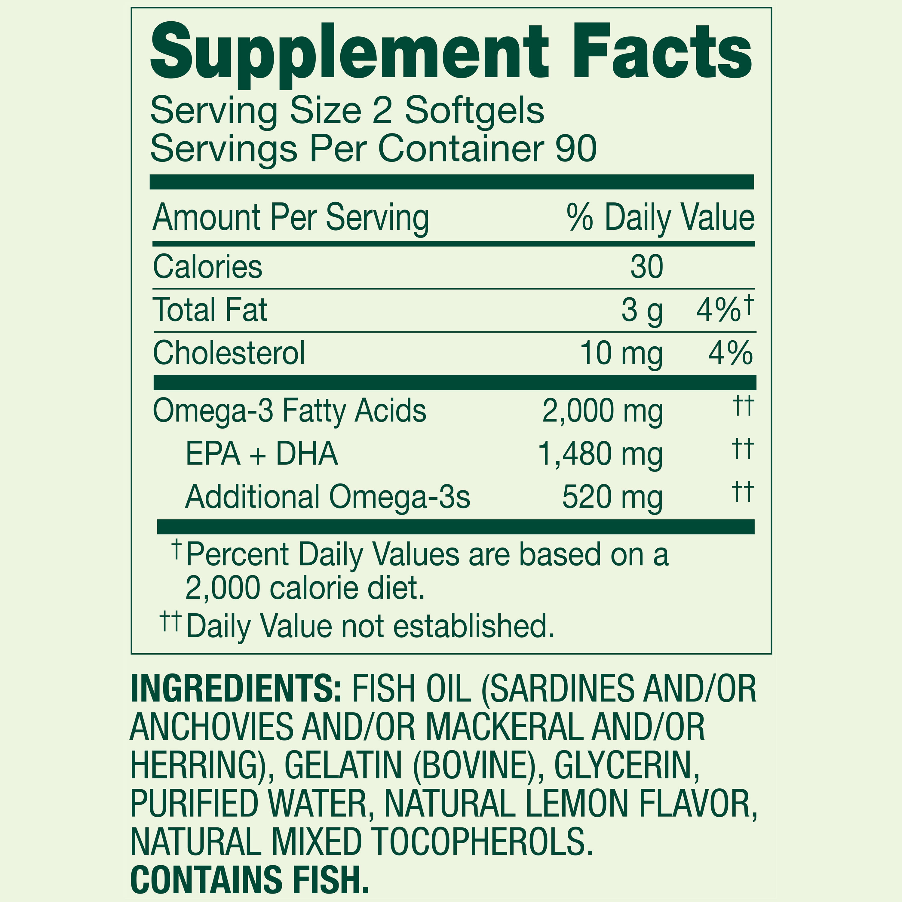 Spring Valley Omega-3 Fish Oil 2000mg Softgels photo 4