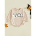 thumbnail image 2 of Newborn Baby Boy Girl Halloween Outfit Ghost Oversized Sweatshirt Romper Casual Long Sleeve Jumpsuit Cute Fall Clothes, 2 of 8
