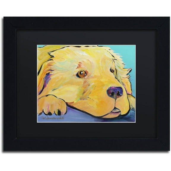 Trademark Fine Art "Baby" Canvas Art by Pat Saunders-White, Black Matte, Black Frame
