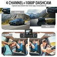 thumbnail image 2 of 4 Lens 1080P Dash Cam for Car, Front Rear and Side Cameras with Night Vision, Parking Monitor, Loop Recording, G-Sensor, Supports 128GB, 2 of 13