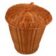 thumbnail image 2 of Cesta tejida de ratán sintético para la sala de estar, cesta para basura, cesta para artículos diversos con tapa., 2 of 5