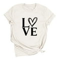 thumbnail image 5 of MOJOGO Spring Summer T Shirts for Women Loose Love Printed Valentines Tees Casual Short Sleeve Crewneck Top for Everyday Wear, 5 of 7