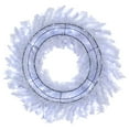 thumbnail image 7 of Vickerman 30" Flocked White Wreath,  Warm White Single Mold LED Italian mini Lights, 7 of 7