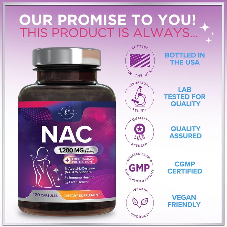 does walmart have nac glutathione Hello Lovely Supplement, 1200mg per Serving, 120 Capsules, Gluten-Free, Bottled in USA Pure Encapsulations NAC 900 mg