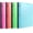 Blue,green,pink,red, variant on Telescoping 3 Ring Binder-4PCS, Flexible Binder with Customized Front Cover+Clear Catalog Pocket+3 Round Rings, Flat Writing Binder, 4 Bright Colors