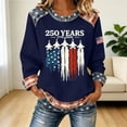 thumbnail image 4 of MuXiKeJi Clothes 250th Anniversary Shirts United States 250 Years Long Sleeve T Shirts Patriotic Womens Crew Neck Sweatshirt, 4 of 4