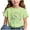 E206-Green, variant on hengsof Kids Cute Print Graphic T-Shirt, Short Sleeve Crew Neck Fashionable Shirt for Boys and Girls, Back to School Casual Tops
