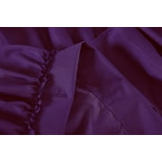Spring Home Waterfall Ruffled Fabric Shower Curtain Color Purple