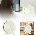 thumbnail image 3 of Mini USB Desk Fan, Portable Small Table Fan with Handle, Quiet Personal Cooling Fan for Home Office Travel(White), 3 of 3