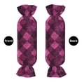 thumbnail image 4 of Candy Pillow With Pillow Core 24.6×9.8in Durable Cord Opening And Closing Design Waterproof And Easy To Install Argyle Plaid Magenta_2, 4 of 8
