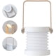 thumbnail image 2 of Lámpara de mesa plegable 4 en 1, luz LED retráctil USB, linterna portátil con mango de madera y linterna, (blanco), 2 of 5