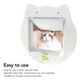 thumbnail image 3 of Porte pour Chat Verrouillable 2 Voies Résistante aux Intempéries Silencieuse Porte pour Chien pour Fenêtre Mur Intérieur Extérieur Porte pour Chat Blanche, 3 of 7