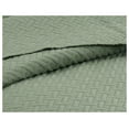 thumbnail image 3 of 3 PCS Squared Stitched Pinsonic Reversible All Season Bedspread Quilt Coverlet Oversized King/Cal-King Size Sage Color Oversize King / Cal-King, 3 of 3