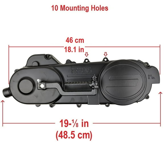 Belt Cover Drive Crankcase Assembly w/ Kick Start Gears Chinese 50cc GY6 Scooter