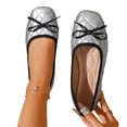 thumbnail image 5 of YOUYEDIAN Loafers for Women Fashion Low Block Heel Bow Deco Casual Diamond Quilted Flats Comfy Versatile Square Toe Dress Ballet Shoes, 5 of 5