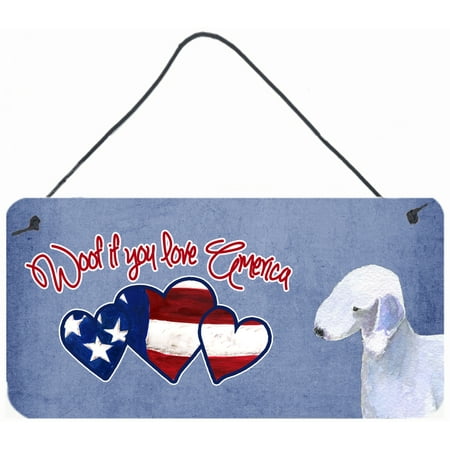 Woof if you love America Bedlington Terrier Wall or Door Hanging Prints