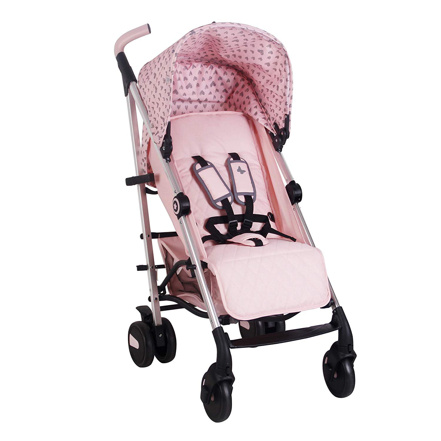 my babiie pink double stroller