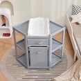 thumbnail image 4 of Qinaqin Corner Changing Mesa con Almacenamiento Cajón Laundry cm de Alturaamper y Pad Organizador, 4 of 6