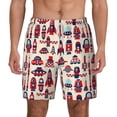 thumbnail image 2 of Picia Rocket Pattern pattern Mens Swim Trunks with Compression Liner Stretch Beach Shorts Quick Dry with Zipper Pockets No-Chafing Board Shorts-Small, 2 of 9