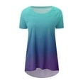 thumbnail image 4 of Besolor Chemises d'Été pour Femmes 2024 Col Rond Manches Courtes Blouse Tee Tunique Décontractée à Porter avec des Leggings, 4 of 4