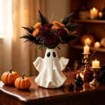 thumbnail image 2 of Ghost Shaped Ceramic Vase,Halloween Decorative Flower Vase,Spooky White Planter for Dried Flowers Home Table Mantel Decor Accent, 2 of 9
