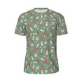 thumbnail image 5 of Wukai Retro Hippie Groovy Mushroom Print Men's Short-Sleeved Mesh T-Shirt,Quick-Dry Short Sleeve Workout T-Shirt-X-Small, 5 of 8