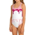 thumbnail image 4 of Shadoumai Girls One Piece Swimsuit Size 7-8 Cut Out Tankini with Shorts Quick Drying Color Block Bathing Suits for Girls with Chest Pad Girls' Swimwear with Print Shorts, 4 of 4