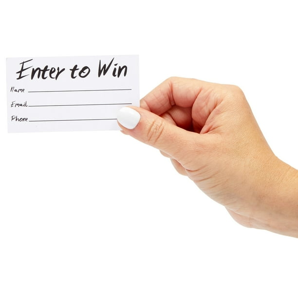 50pcs 3.5 X 2 Inch Entry Form Cards, Raffle Tickets - For Contests