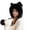 Black, variant on Cute Pullover Hat with Wool Thickening Hairball Solid Color Wool Knit Ear Hat Leather Winter Hats for Men One Size