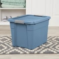 thumbnail image 5 of Sterilite 12 Gallon Latching Tote, Stackable Storage Bin with Lid, Washed Blue, 12 Pack, 5 of 10