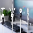 thumbnail image 5 of 24pcs Silicone Flexible Cable Cover Protector Charger Coiled Cable Protector (black, Gray), 5 of 5