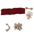 thumbnail image 1 of Bolsas navideñas con cordón para calendario de adviento, 24 unidades, color vino tinto, 1 of 14