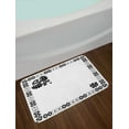 thumbnail image 2 of Turkish Pattern Bath Mat, Oriental Framework with Leaf Ornament Black and White Damask, Plush Bathroom Decor Mat with Non Slip Backing, 29.5" X 17.5", Black White, by Ambesonne, 2 of 2