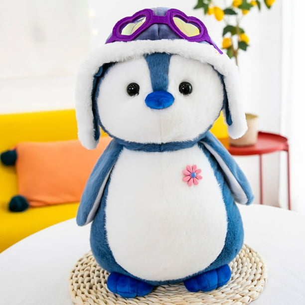 Cyber and Monday Deals 2023 Toys Super Cute Plush Toy Simulation Wearing  Hat Penguin Doll Doll Bed Birthday Gift Plush Toy Blue 