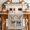 thumbnail image 2 of Table Runner - 72 Inch Long, Happy Easter Kitchen Dining Table Runner Dresser Scarves, Spring Floral Gnomes Eggs Basket Leaf Beige Farmhouse Decor for Coffee Tables Wedding Party Banquet, 2 of 8