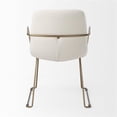 thumbnail image 4 of Pemberly Row Cream Fabric Wrap Gold Metal Frame Dining Chair, 4 of 12
