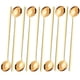 thumbnail image 1 of Cterwk - 10 cucharas de café de acero inoxidable, cucharas de té de mango largo, cucharas para té helado, cucharas largas, doradas, 1 of 7