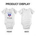 thumbnail image 3 of I Love My Haitian Mom Baby Bodysuit Newborn Clothes Outfits (White, 6-12 Months), 3 of 5