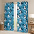 thumbnail image 2 of Manfei Kawaii Blue Penguin Curtains Pack of 2 (42x84 Each) for Kid, Antarctic Wildlife Animal Curtains Blackout, Winter Snowflake Bedroom Curtains, Curtains Blackout Bedroom Decor, 2 of 6