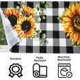 thumbnail image 5 of 1 Piece Sunflower Kitchen Curtains and Valances Set for Windows Sunflower Art Kitchen Window Curtains Over Sink Decor 18x54 in, 5 of 6