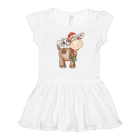 Inktastic Christmas Molly Moose Girls Baby Dress