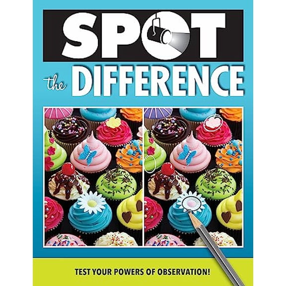 Pre-Owned Spot The Difference Puzzle Books, Picture Puzzle Books for Adults and Kids with Over 15 Picture Puzzles, Train Your Brain with Fun Puzzle Activities for All Ages, Volume 2, 9781773255040, 1773255045,