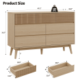 thumbnail image 2 of RichYa Wooden Dresser for Bedroom with 7 Drawers,Fluted Dresser with Handleless Design,Chest of Drawers & TV Stand,Closet Storage Organizer for Living Room, Kids Room, 2 of 8