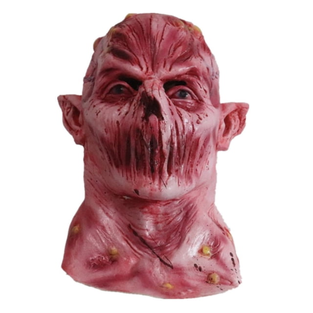 Disfraz de cosplay integral de látex con forma de zombi con forma de máscara