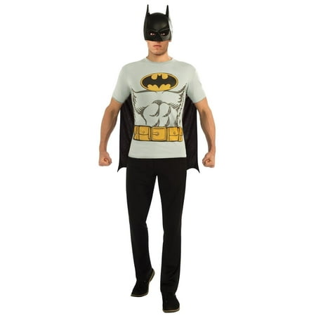 Batman T-Shirt Adult Costume Kit Top Movie Comic Superhero Theme Party